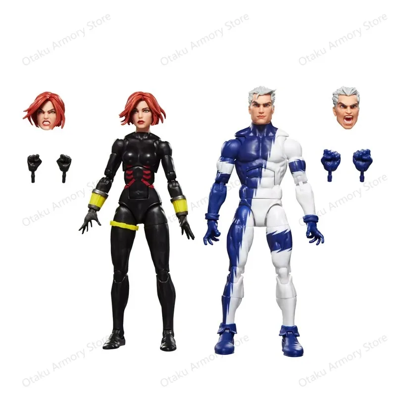 (In Stock) Hasbro Marvel Legends Series Black Widow and Speedster Quicksilver 2‑Pack‑Set 15cm Anime Action Figure Model Toys