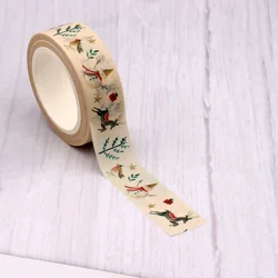 2022 NEW 1PC 15mm*10m Christmas Rabbits Gifts Leaves Decorative Washi Tape Scrapbooking Masking Tape School Office Supply