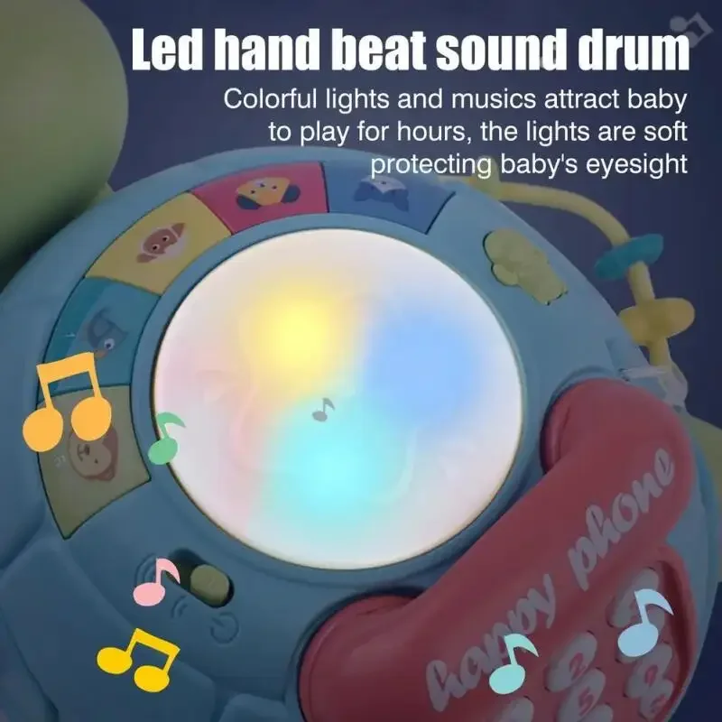 赤ちゃんの這うカメ電話のおもちゃ音楽サウンドライトストーリーマシン多機能パズル教育子供 6-12 ヶ月ギフト