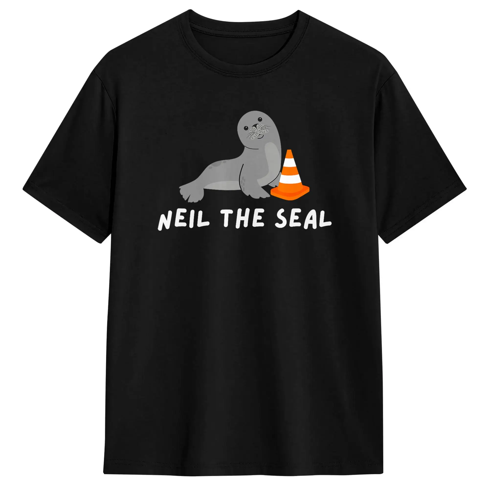 Streetwear T Shirt Neil the Seal Cotton T-Shirts  Novelty Tshirt for Men Summer Y2K Funny Print Short Sleeve Tops