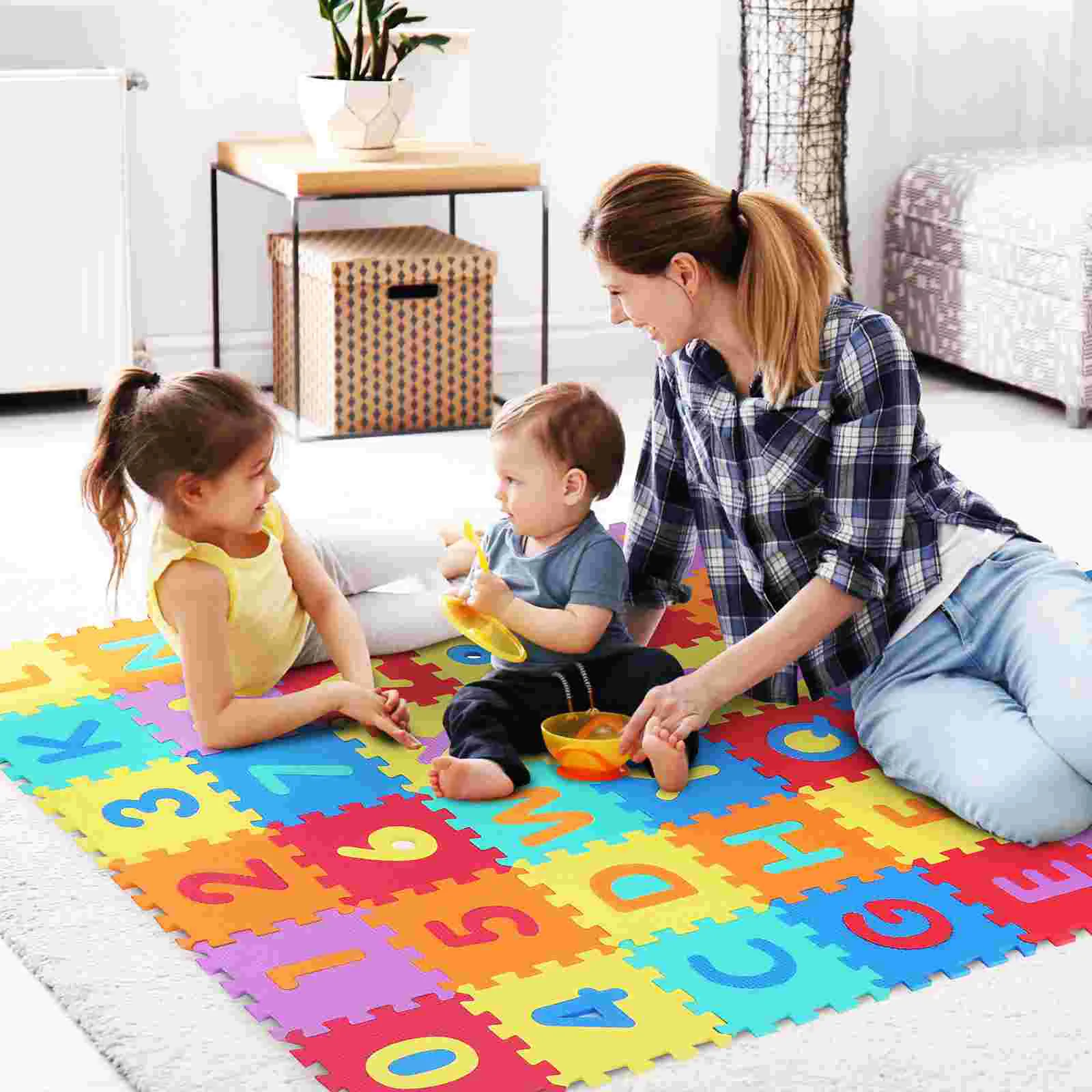 40 Pcs Puzzle Mat Foam Mattress Topper Tiles Play Soft Mats For Floor Baby Eva Kids Newborn