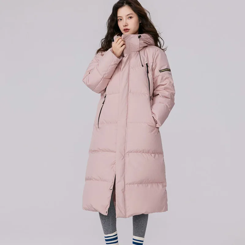 Inverno quente com capuz jaqueta feminina 2025 nova moda e elegante pato branco para baixo de alta qualidade jaqueta feminina h393