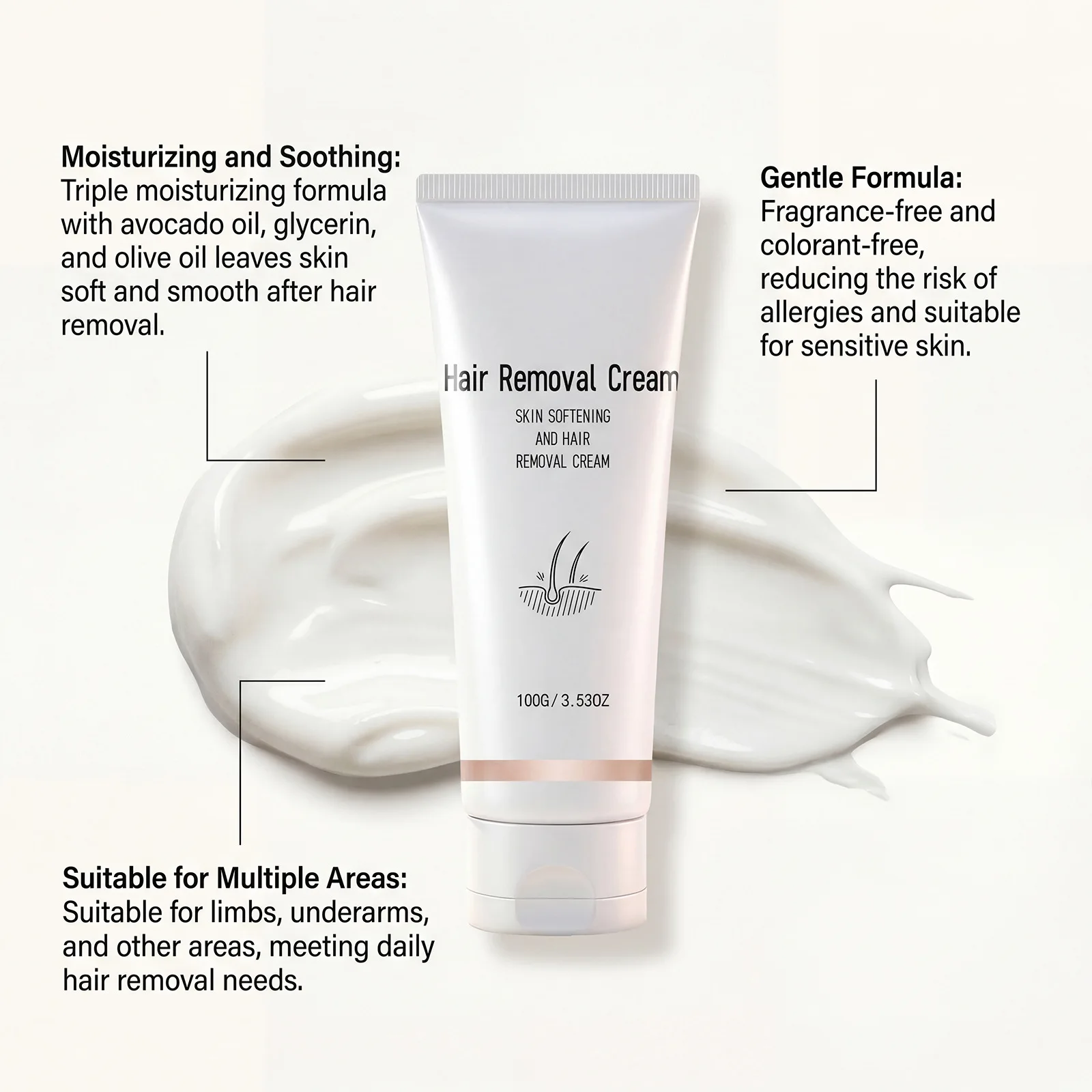 Fast Hair Removal Cream Painless Hair Growth Inhibitor Reduce Skin Redness Personal Care Lip Face Armpit Leg Depilatory Creams