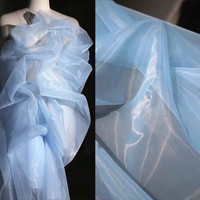 Sheer Iridescent Organza Fabric, Magic Laser Holographic Gauze Fabric for Costume Photography Background, Party,Clothing