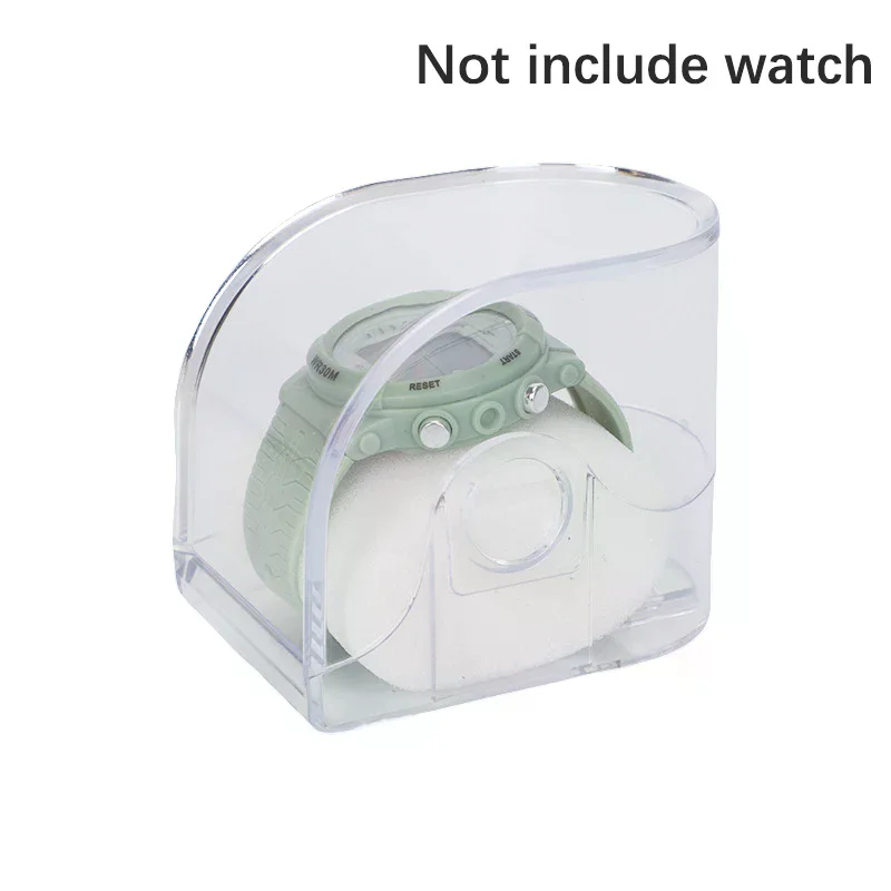 Rectangular Transparent Watch Display Box, Plastic Protective Organizer Case For Smartwatches
