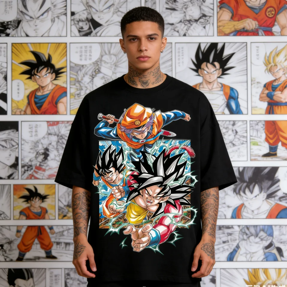 

2026Dragon Ball Heroes Goku Trunks T-shirt Men Women Kids Size Anime Graphic Tee Japanese Streetwear Vintage Harajuku Casual Top