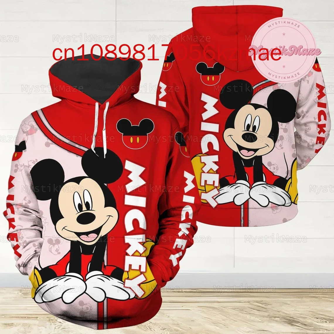 2024 New Personalized Mickey Mouse 3D Women\'s Hoodie and Leggings Suit Disney Yoga Pants Sweatpants Fashion Sports Suit Set