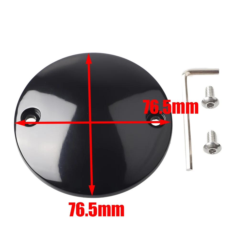 2 Hole Timer Ignition Points Cover Dome Points Cover Black Chrome Aluminum For Harley Big Twins 1984-1999 Sportsters 1972-2003