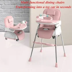 Baby Dining Chair Home Multi functional Adjustable Children's Dining Table Multi functional Folding Chair Portable BB Stool