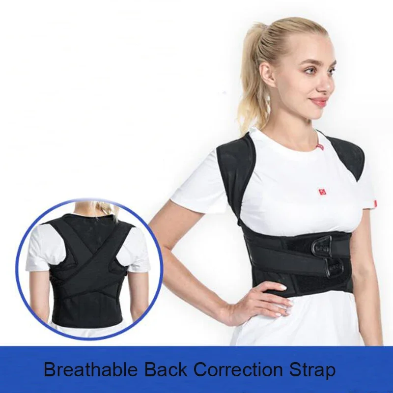 Hot Breathable Back Correction Strap Women Men Back Support Sitting Position Correction Tool Adult Posture Corrector Belt