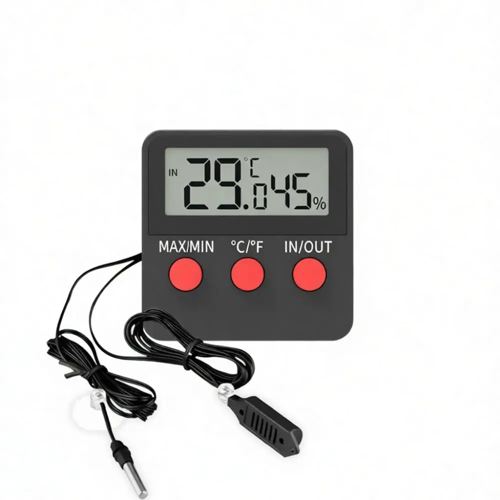 DTH74 Digital Hygrometer For Reptile Breeding Incubator Terrarium Humidity Temperature Monitor Sensor Gauge