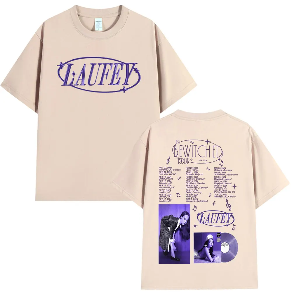 Laufey The Bewitched Tour 2024 T Shirt Fashion Harajuku Short Sleeve T-shirt Cotton Casual Oversized Tee Shirt Unisex Streetwear image 4