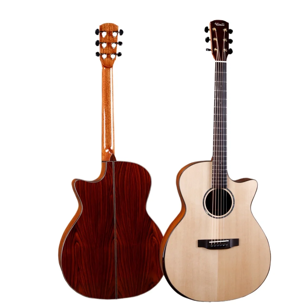 Polished Natural Talent Guitar Acoustic with D'Adario EXP16 and Fingerplate GAC Contoured Guitar Shape