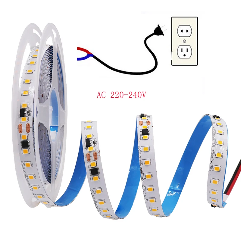 

Necen AC 220-240V LED Flexible Strip Lights 2835 SMD 120 LEDs LED Tape for Decoration Living Room