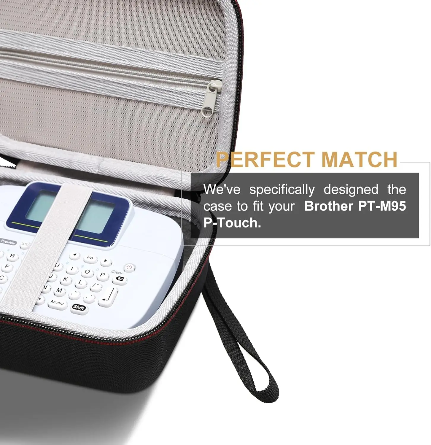 LTGEM Hard Case for Brother PT-M95 P-Touch Label Maker Bundle - Travel Protective Carrying Storage Bag