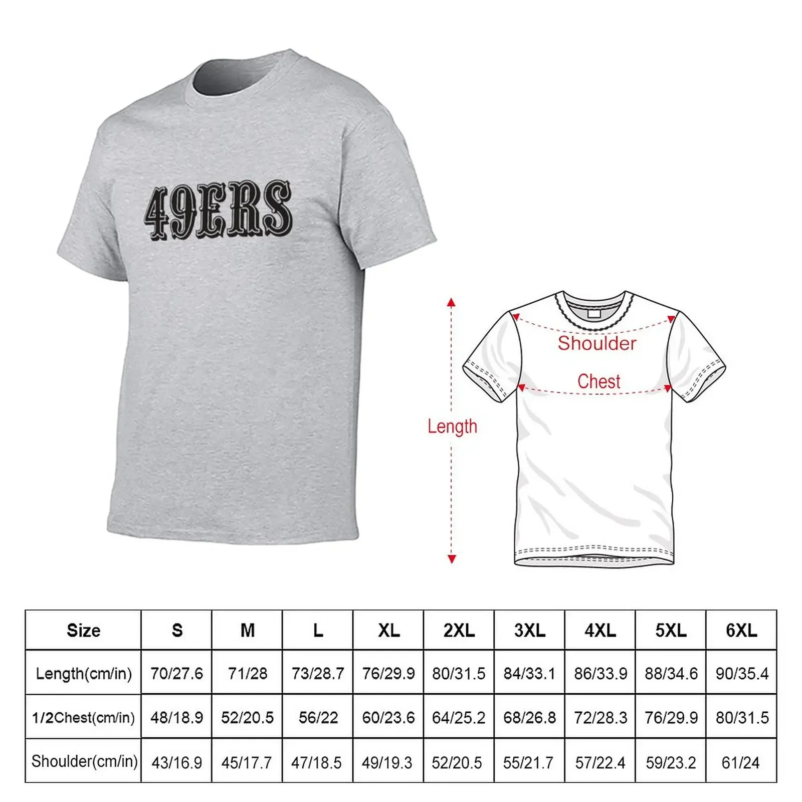 49 ers - 49ers logo T-Shirt plus size tops oversized blanks plain black t shirts men