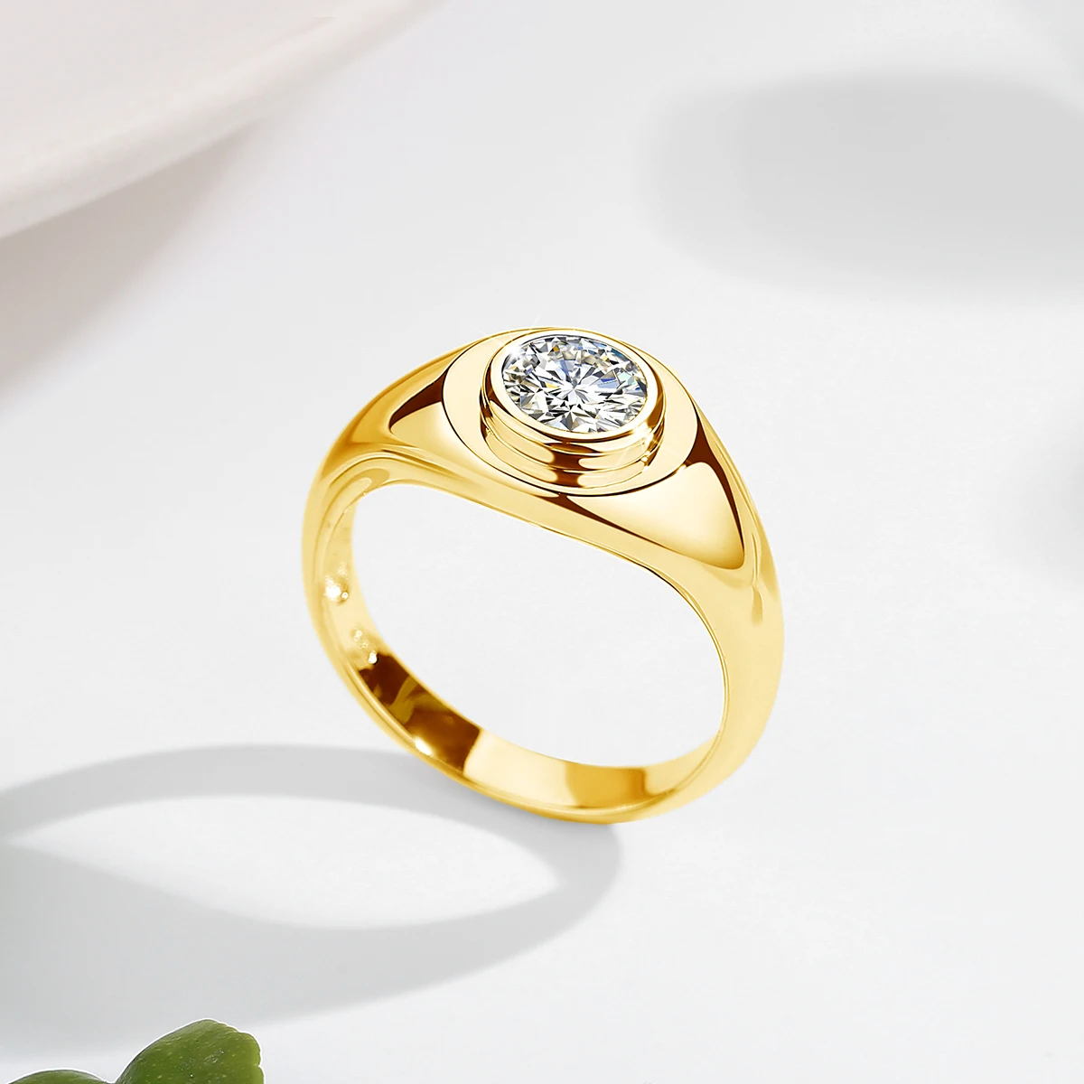 0.5CT Moissanite Rings for Women Man Solid 925 Silver 18K Gold Plated Diamond Rings for Wedding Classic Romantic Fine Jewelry
