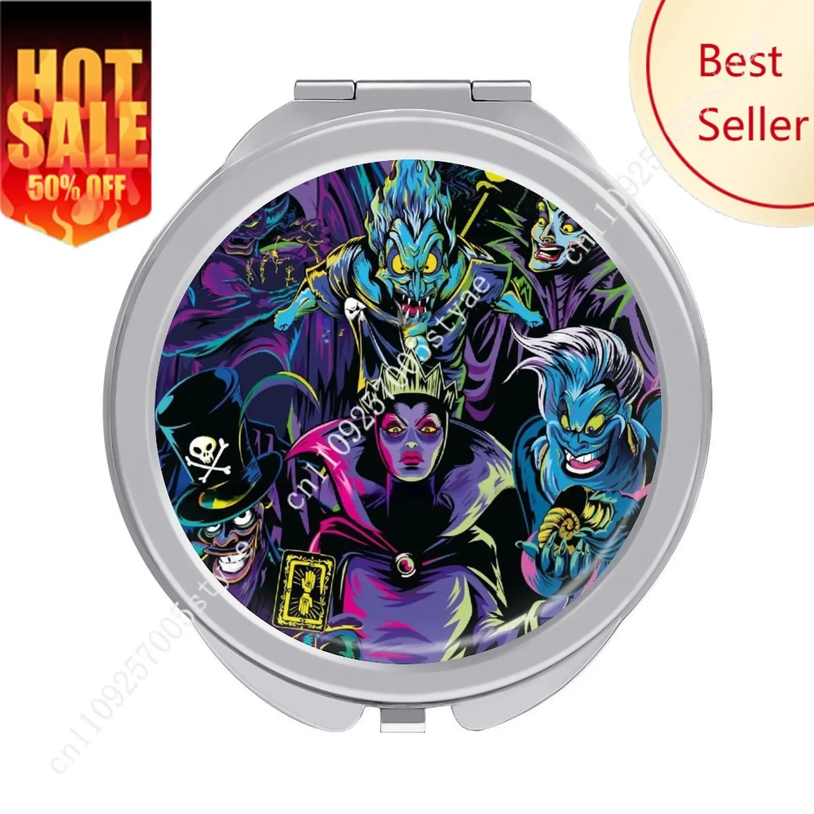 

Disney Villains Makeup Mirror Disney Cartoon Custom Mirror Design Your Photos Logo Text Portable Travel Holiday Parties Souvenir