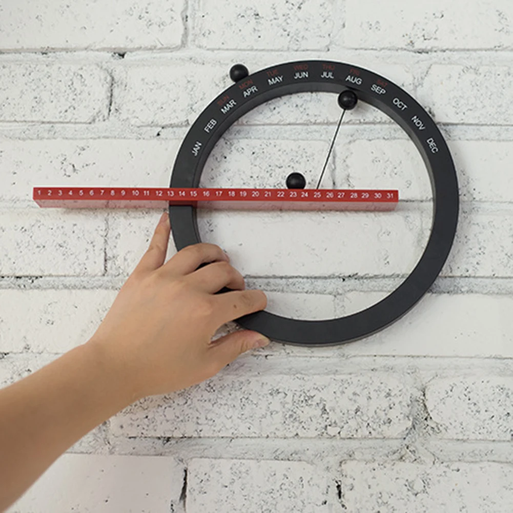 

Magnetic Ball Manual Calendar with Month Week Date Creative Wall Calendar Novelty Desk Calendar for Home Living Room