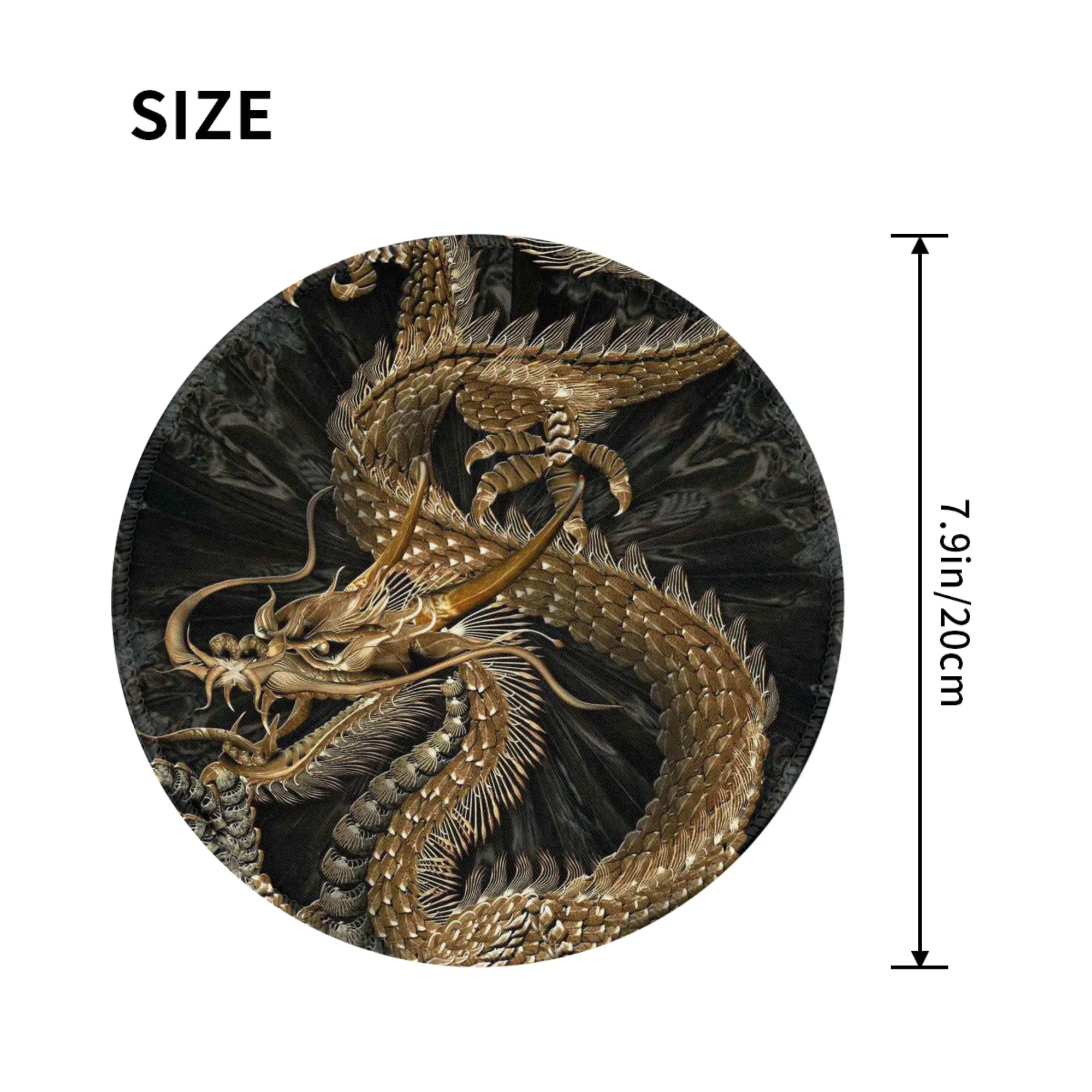 Chinese Traditional Golden Dragon Mouse Pad Computer Keyboard Mouse Mat Gamer PC Laptop Desk Mat Office Accessories Table Mats
