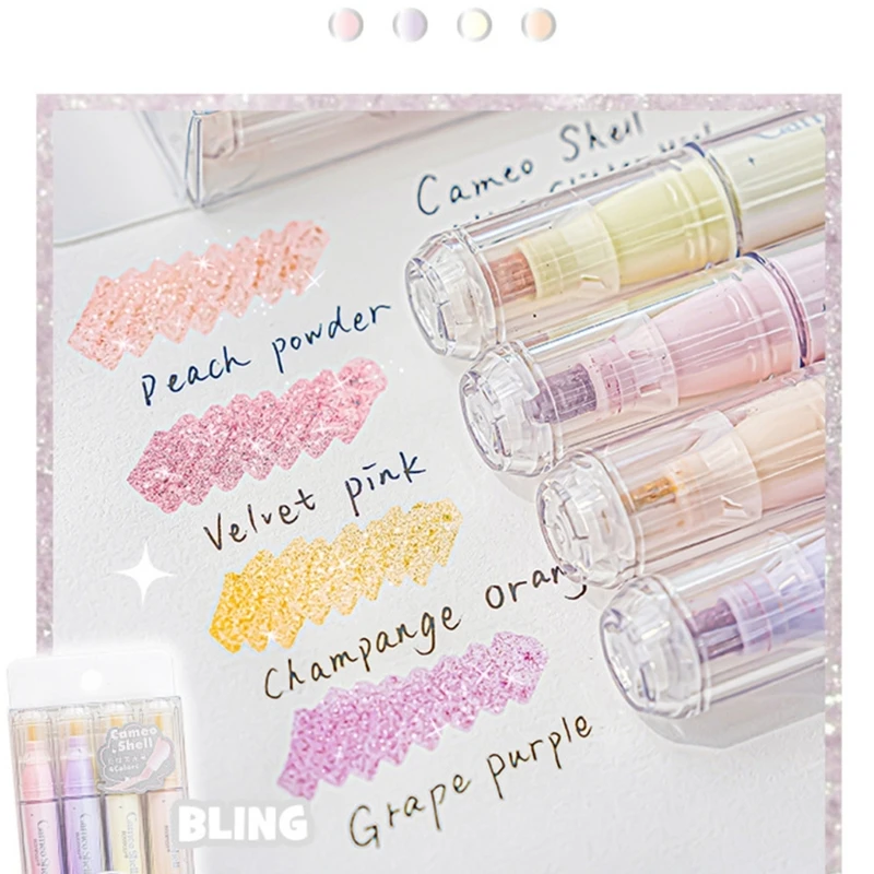 4개 형광펜 형광펜 세트 형광펜 마커 선물