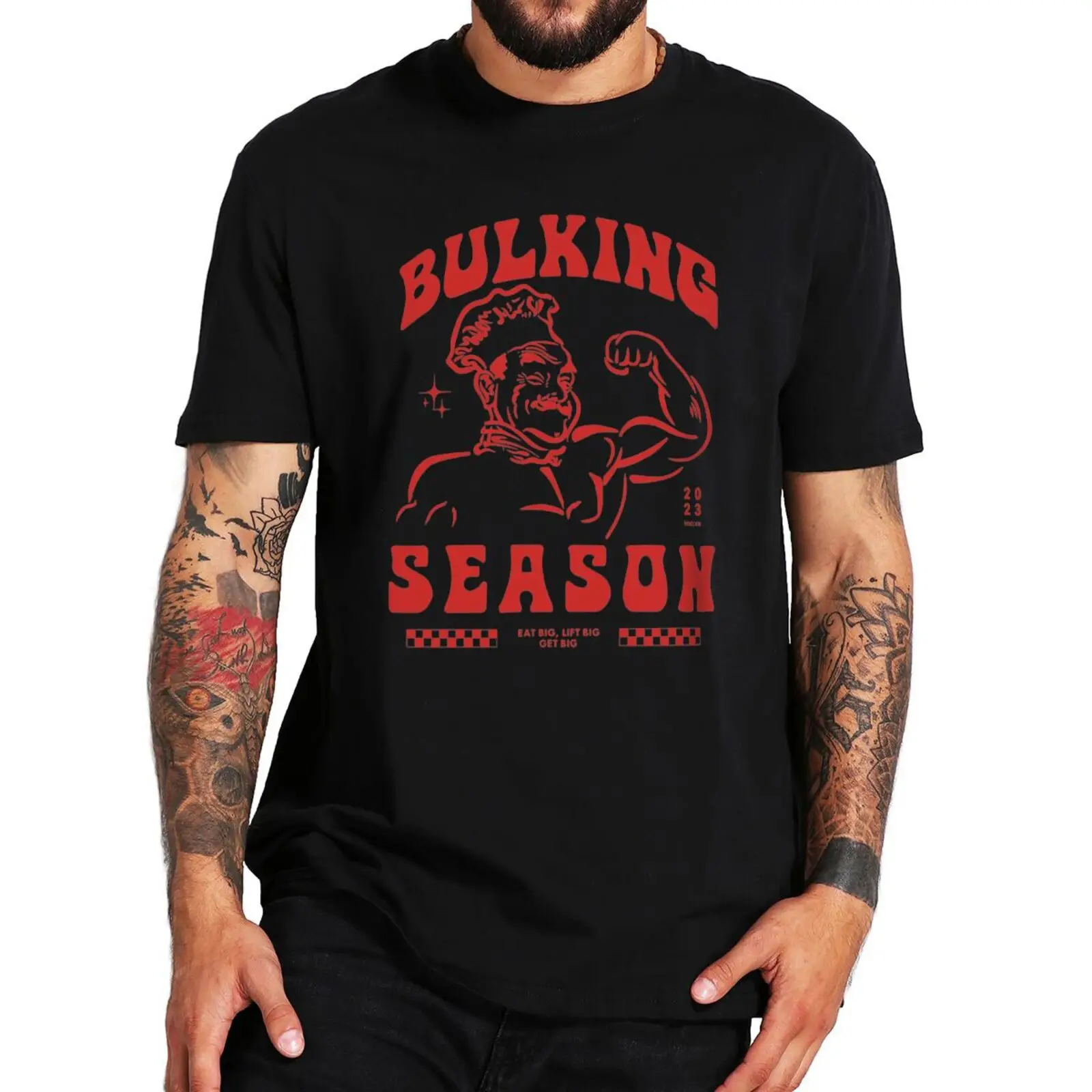 Bulking Season T Shirt Funny Gym Quotes Jokes Gift Y2k Streetwears  EU Size 100% Cotton Unisex O-neck Summer T-shirts