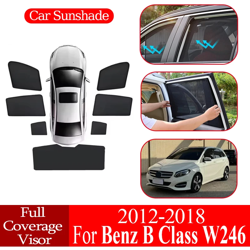 

Privacy Protection Car Mesh Sunshades Coverage Sunshade Auto Parts For Mercedes Benz B Class W246 2012-2018 2014 2015 2016 2017