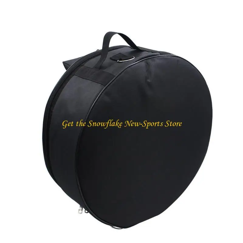 E56D Snare Drum Bag, Compact Snare Drum Bag Backpack Case with Shoulder Strap Outside Pockets Musical Instrument Accessories