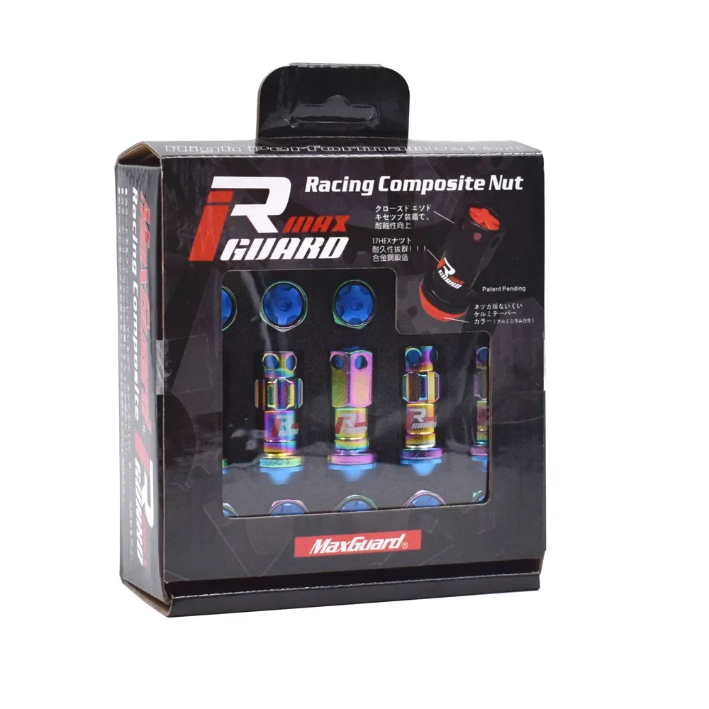 Racing Composite R40 Style 44mm M12x1.5/1.25 Wheel Rims Lug Nuts 20pcs/set Car Accessories