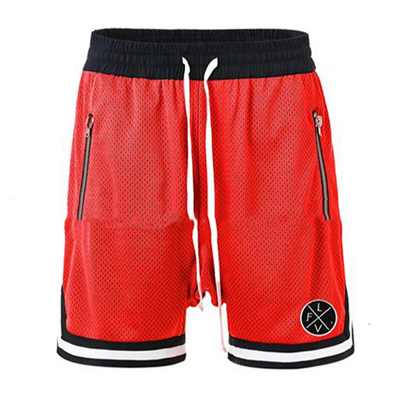 Men\'s Fitness Sports Shorts Gym Breathable Shorts Summer Running Training Basketball Mesh Shorts Quick Dry Hip Hop Short Pants