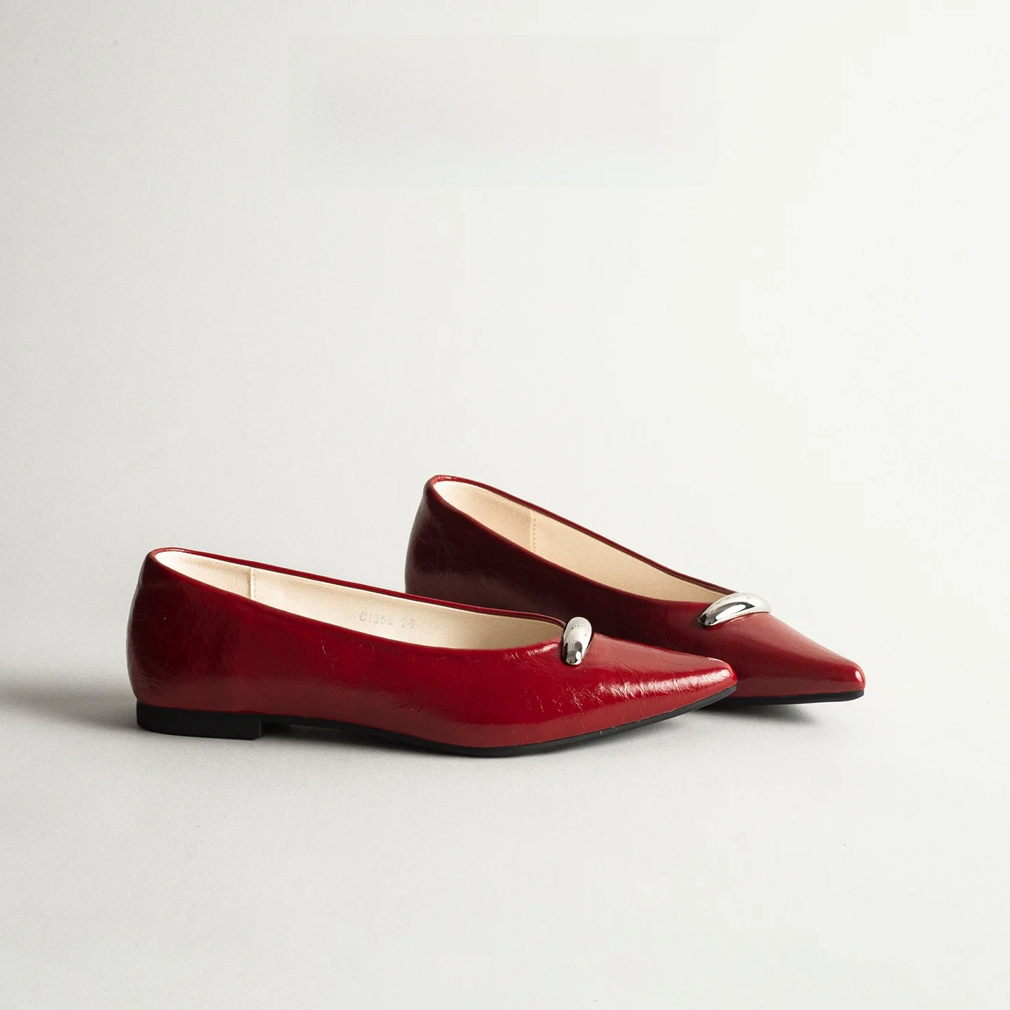 ballet-flat-metal-buckle-pointed-toe-women's-shoes-versatile-retro-casual-matching-skirts-slip-on-mary-janes-fashion-footwear