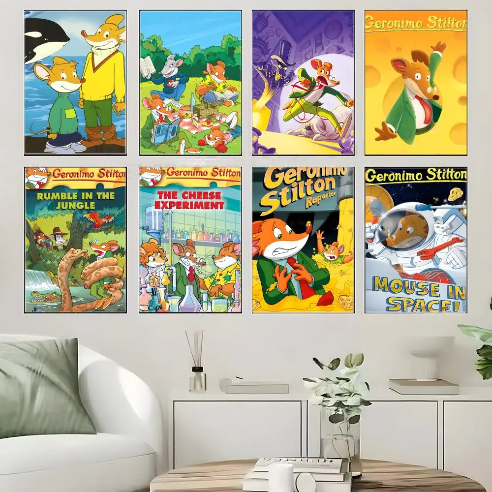 Póster de Dibujos Animados de G-Geronimo Stilton para Dormitorio Infantil, Resistente al Agua, Duradero, Decoración de Pared para Cualquier Espacio