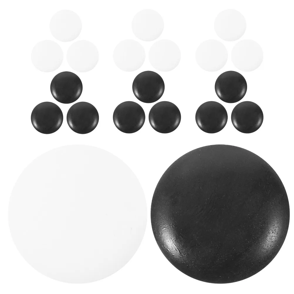 

100Pcs Authentic Go Game Pieces Traditional Black White Glass Chess Stones for Classical Asian Board Games Meditation and