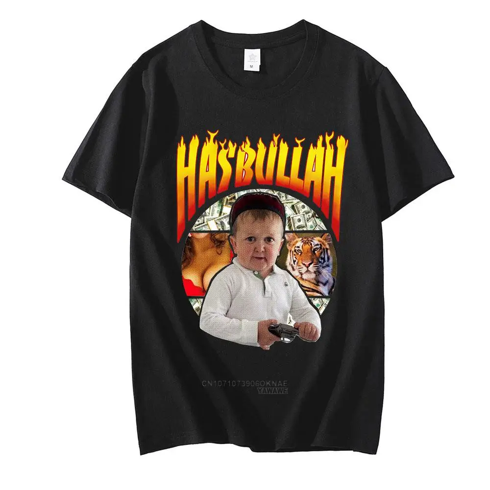 Kawaii Hasbulla Fighting Meme Tshirt Mini Khabib Blogger Tops Men Women Fashion Casual Tops Ropa Hombre Camisetas De Mujer