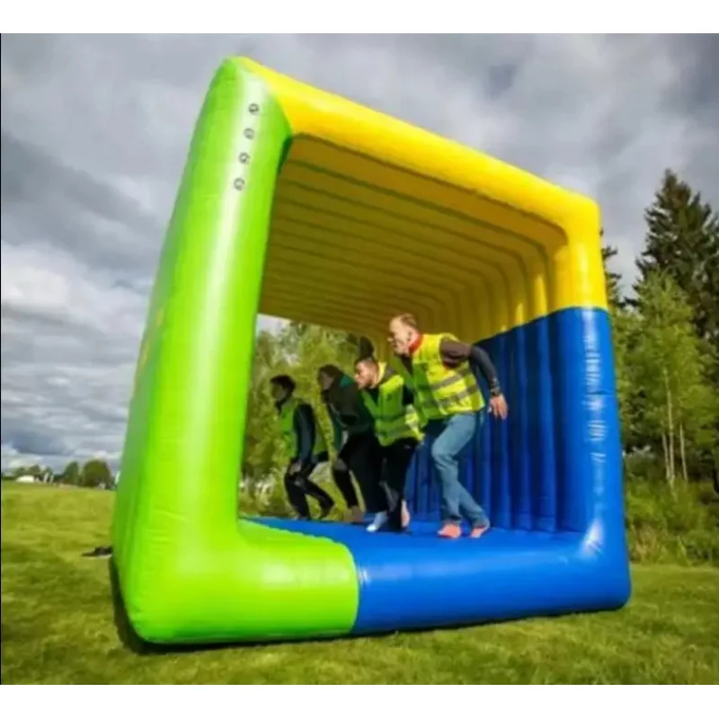 Customized Interactive PVC Inflatable Flip It Square Rolling Sports Game Adults Double Stitching Model Toys Repair Sea