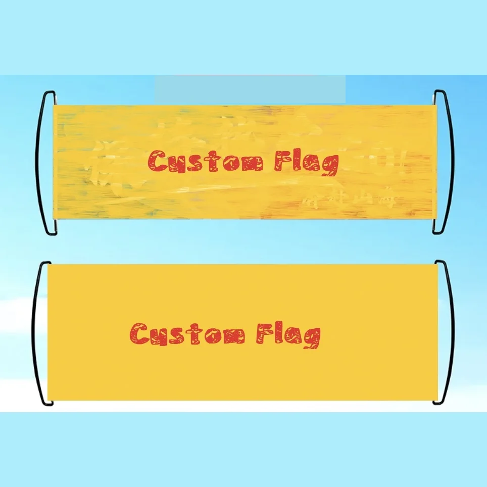 Customized Polyester Fiber / Satin Handheld Banner With Single-Sided Printing Of 17*50cm, Multi Size Festival Event Outdoor Flag