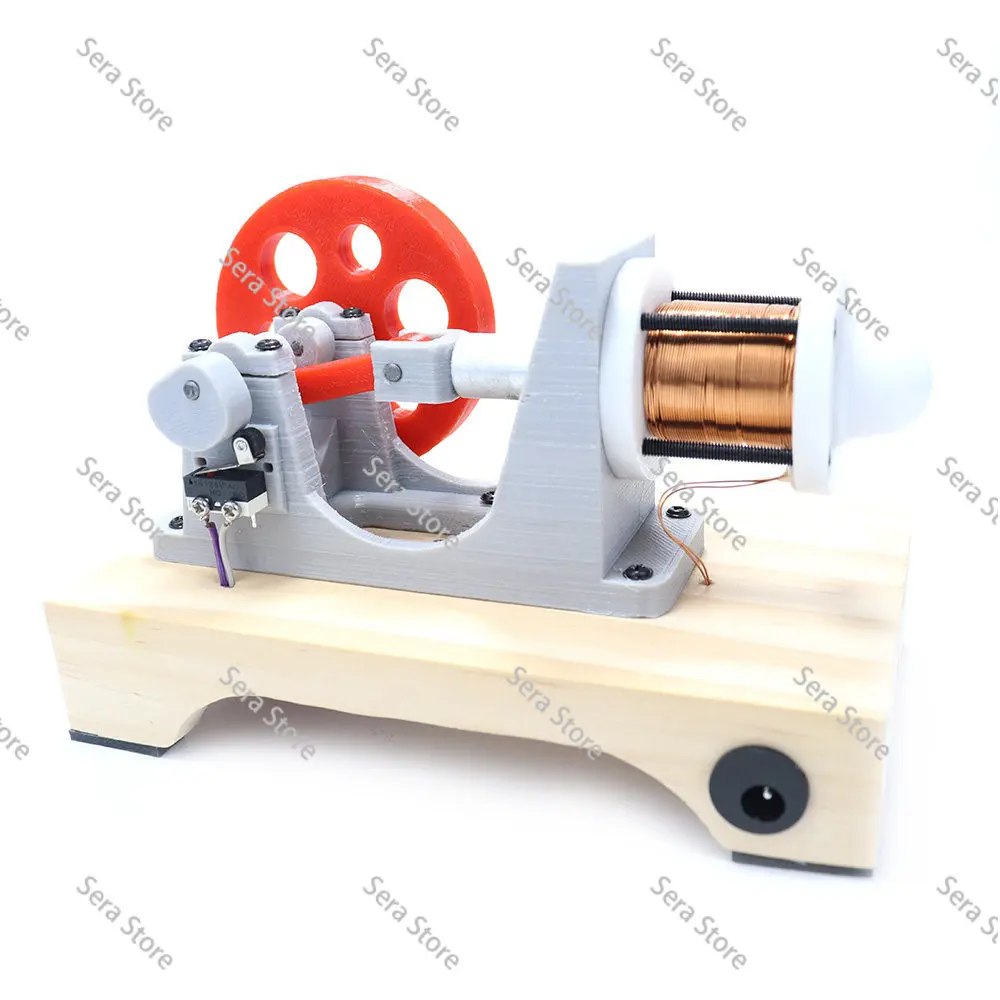 DIY Single Cylinder Piston Engine Technology Invention and Production of Electromagnetic Engine Model