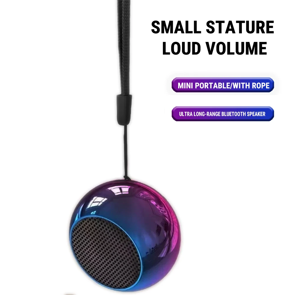 Altavoz Bluetooth, mini altavoz portátil inalámbrico, volumen portátil para exteriores, alta calidad, gran volumen, cañón de acero pequeño