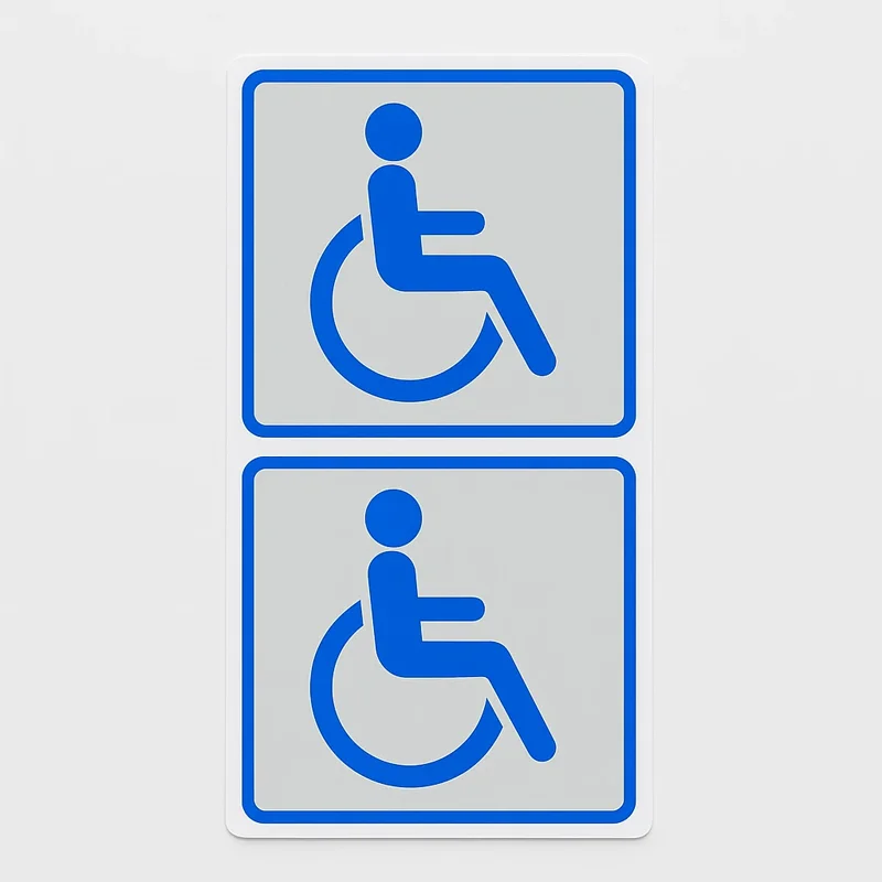 Disability  Sticker Waterproof Disability Sticker Set for Wheelchair Users Uv Resistant Barrier Signs for Glass