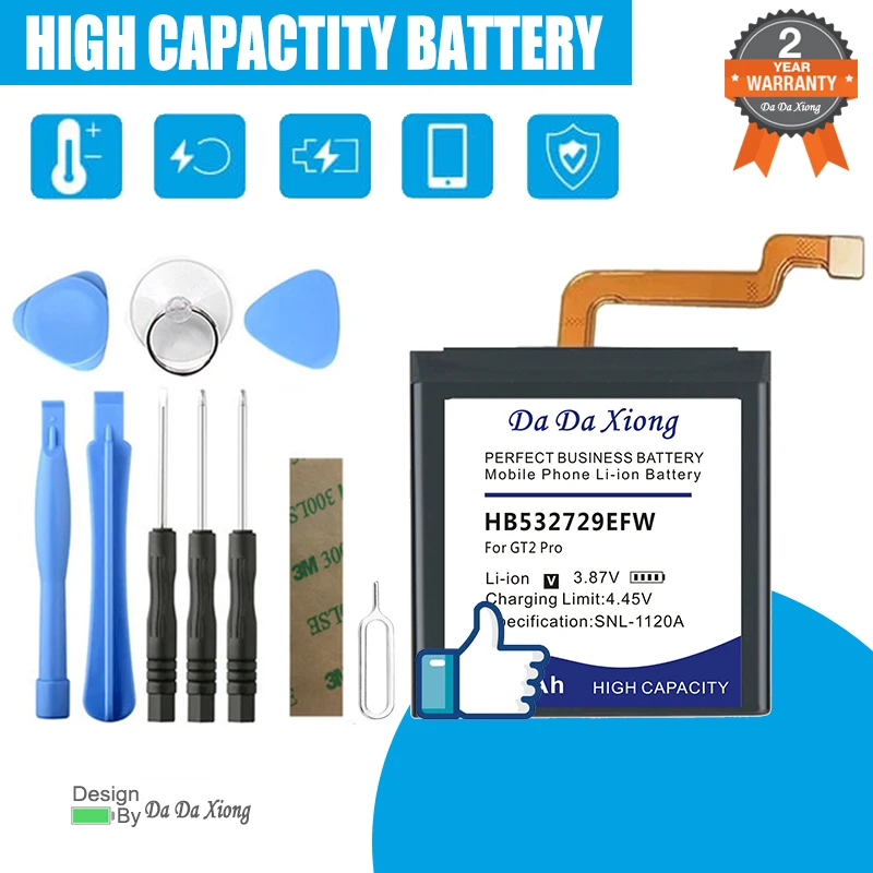 

High Quality 600mAh Replace The Battery For Huawei Watch 3 46mm GLL-AL00 HB532729EFW Give Away Tools