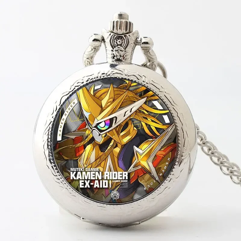 Kamen Rider Pocket Watch Student Flip Necklace Pendant Watches Children's Birthday Gifts