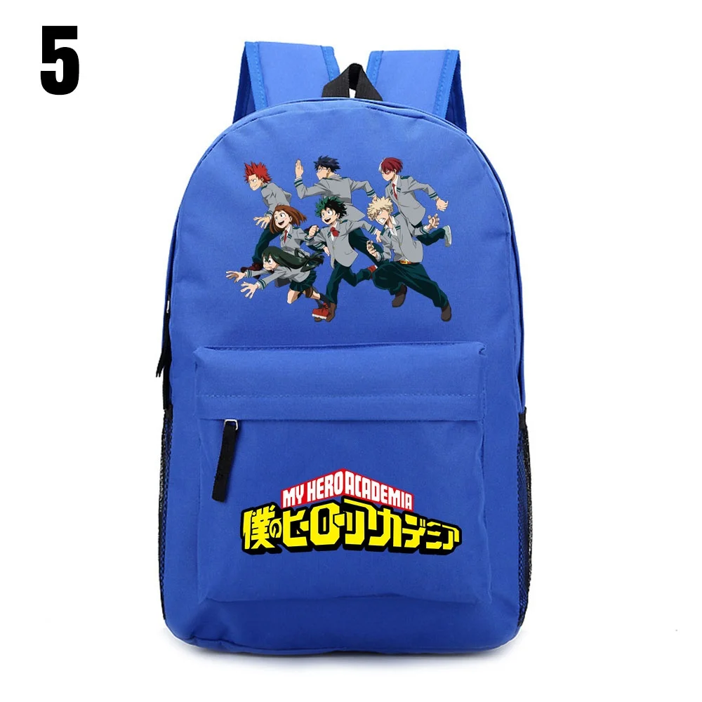 

Japan Anime My Hero Academia Printed Canvas Capacity Backpack Back To School Bag Travel Bags Kawaii Backpack Men