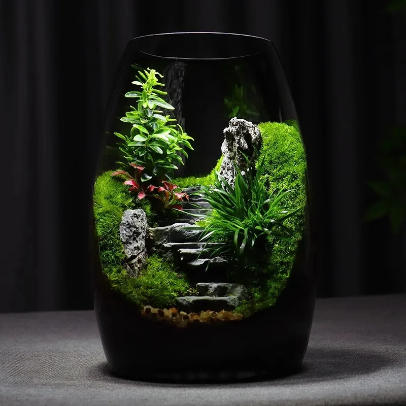 Creative rockery flowing water ceramic pot landscaping plant home interior living room office desktop ornament