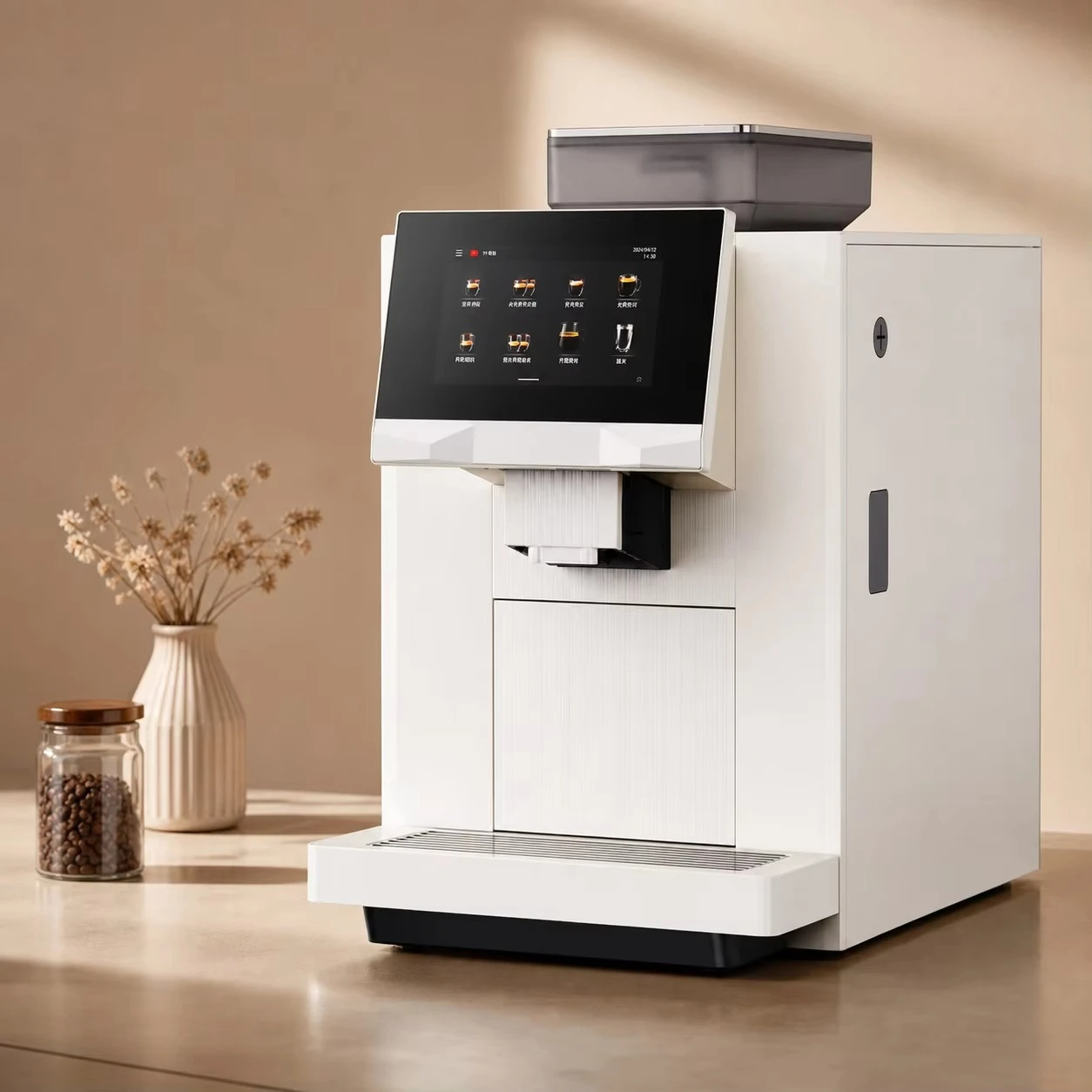 Commercial Automatic Coffee Machine Bean to Cup Espresso Maker With Grinder Touch Screen