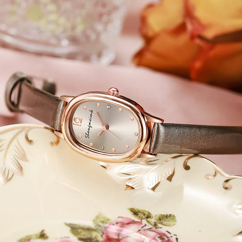 Модные женские часы, повседневные женские кварцевые часы с маленьким циферблатом и кожаным ремешком, Reloj Mujer, часы для девочек