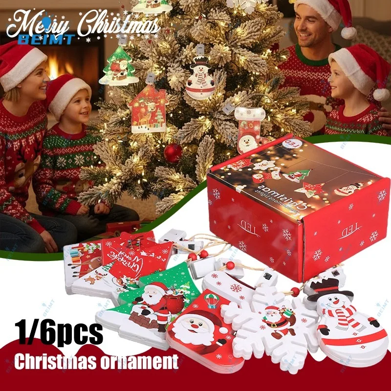 

Snowman Shape Christmas Tree Light LED Ornament Battery Powered Hanging Decoration for Window Display New Year Party Home Decor