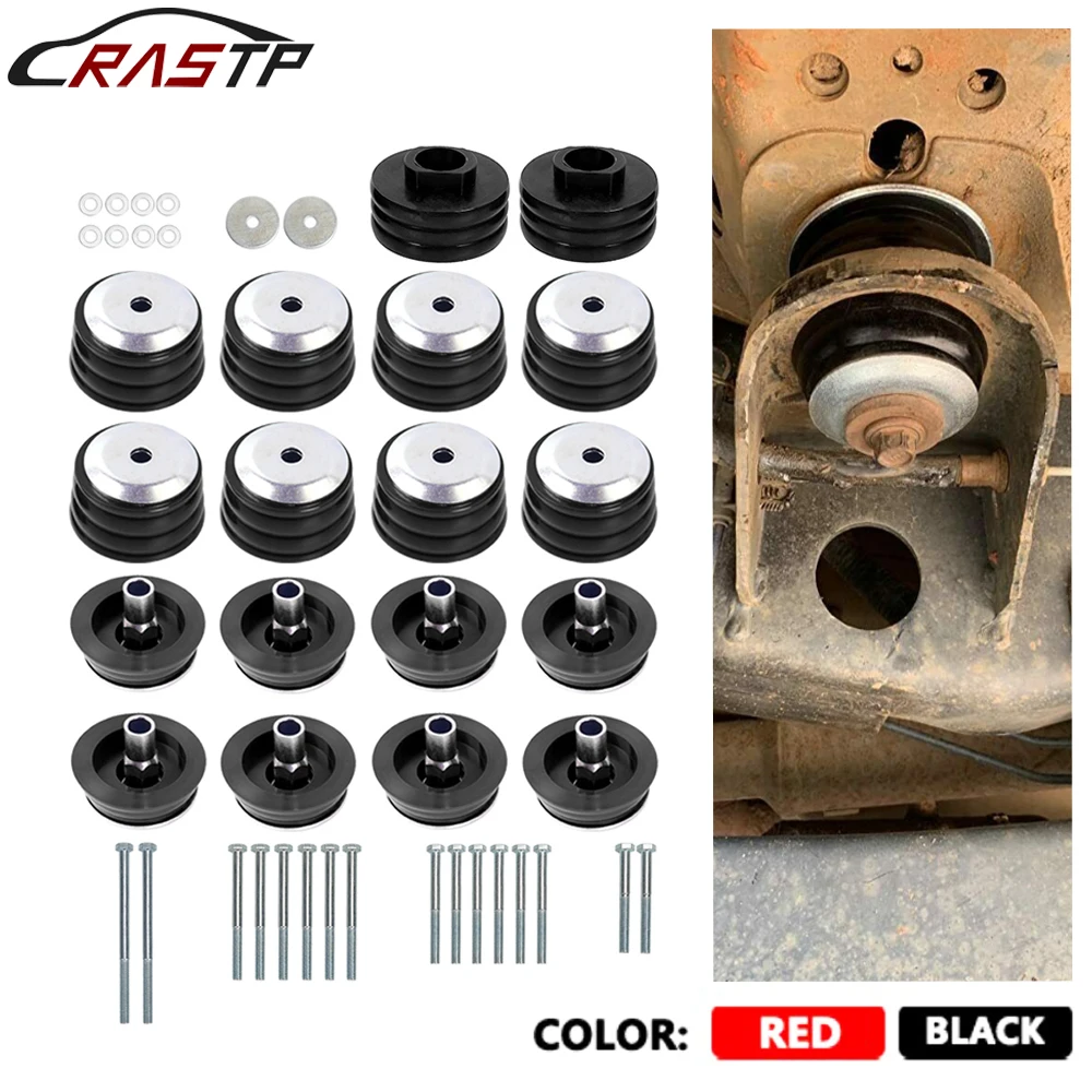 RASTP-Body Cab Mount Bushing Kit With Steel Sleeves & Hardware For 2008-2016 Ford F250 F350 Super Duty 2WD 4WD RS-SFN168