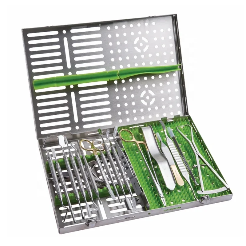 China factory supply the basis of surgical instruments set dental implant kit 13pcs/18pcs/26pcs for implantes dentales