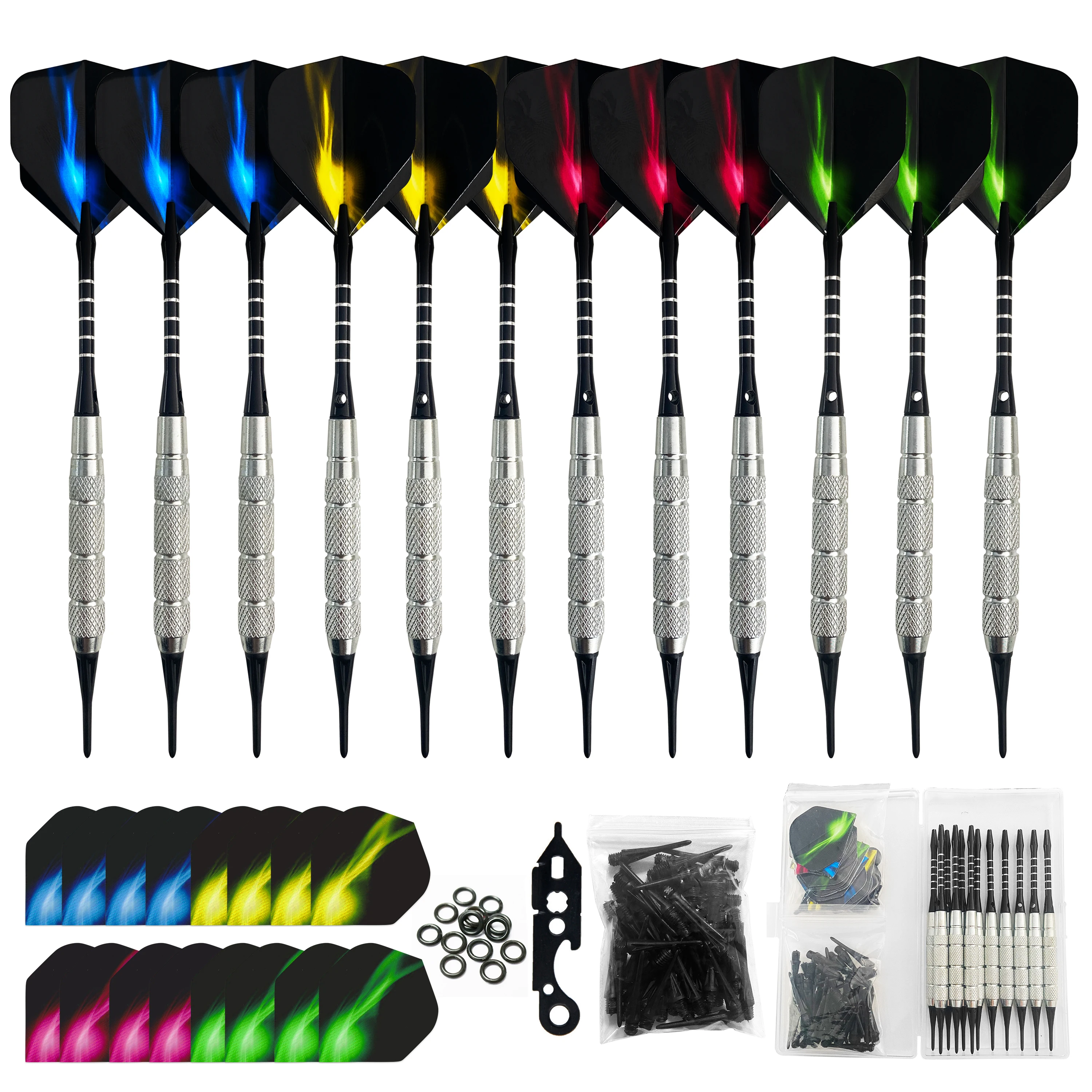 

Dart Set Multiple Styles Darts Flights Professional Darts Soft Plastic Tips Set For Electronic Dartboard Accessories