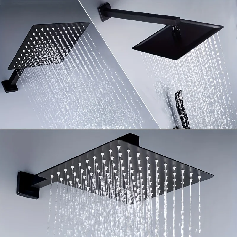 8/10/12 Inch Stainless Steel Shower Head High Pressure Rainfall Chrome Plating Showers For Bathroom Water Saving Accessories